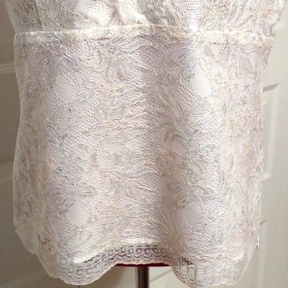 𝅺Josephine Chaus Lace Sleeveless Top Size 12 - Picture 3 of 13